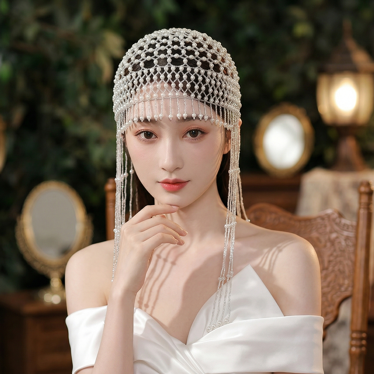 Luxury Pearls Beaded Headwrap  - Women Knight Accessories recensione e prezzo