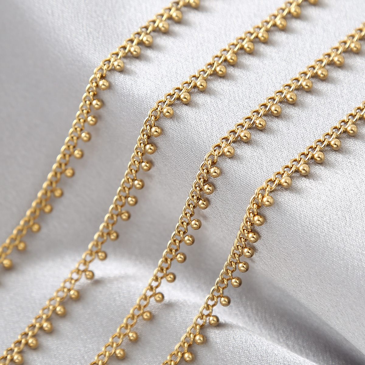 1Meter Stainless Steel Curb Li - Beaded Anklet Chain recensione e prezzo