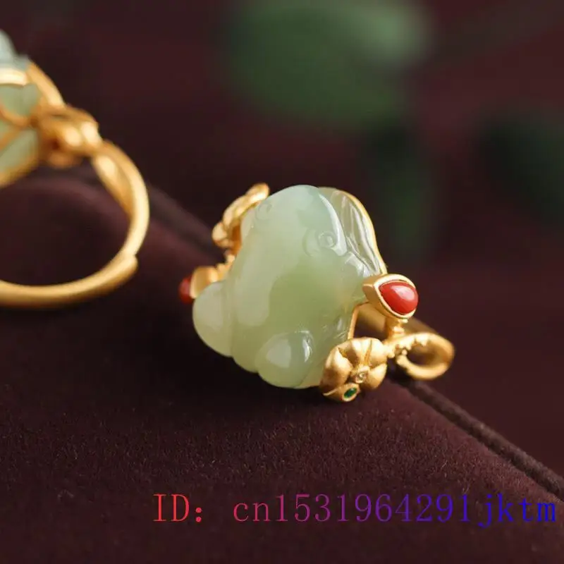 Green Jade Frog Rings Charms N - Women'S Accessories Rings recensione e prezzo