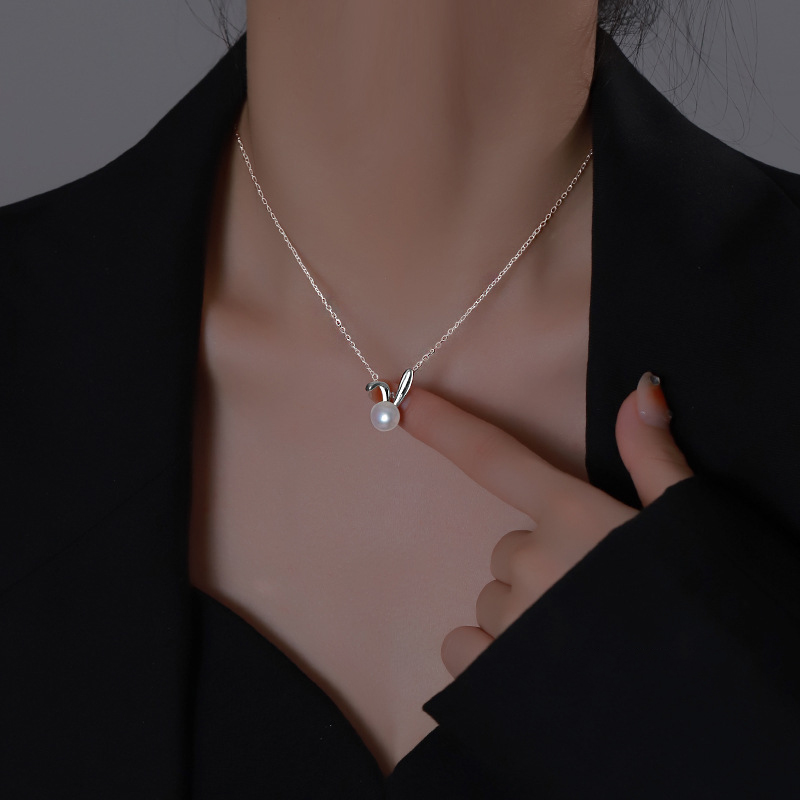 Cute Rabbit Pearl Pendant Neck - Women Accessories Meaning recensione e prezzo