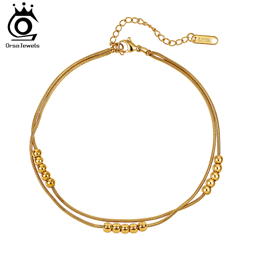 ORSA JEWELS Vintage Layered An - Beaded Anklet Chain recensione e prezzo