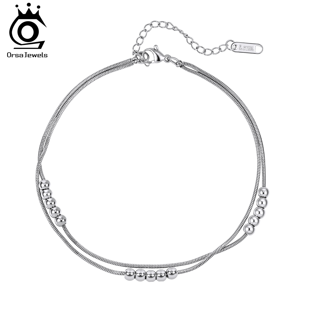 ORSA JEWELS Vintage Layered An - Beaded Anklet Chain recensione e prezzo