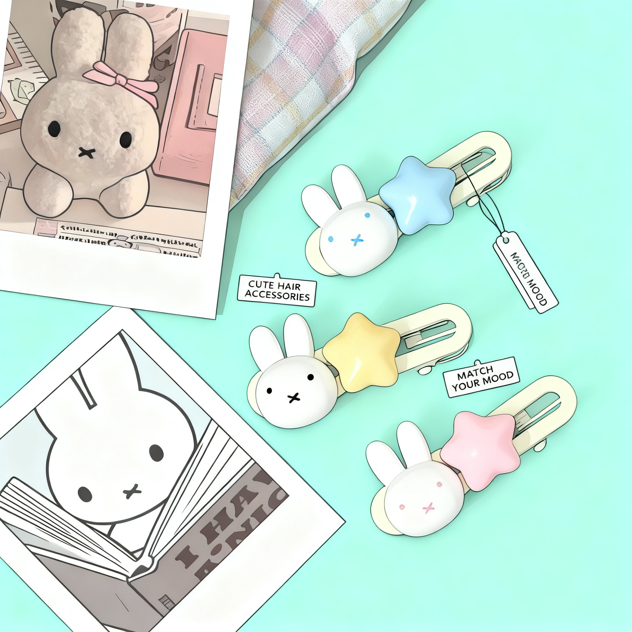 Miffy Star Hair Clip Kawaii Du - Women'S Accessories List recensione e prezzo