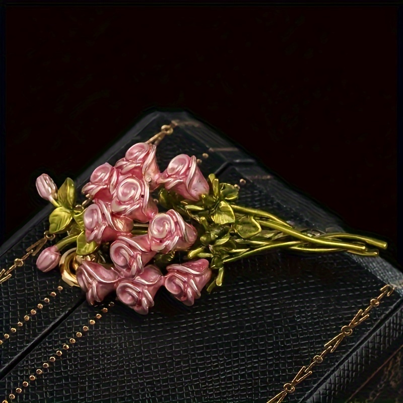 Elegant Pink Rose Bouquet Broo - Women Accessories Bouquet recensione e prezzo