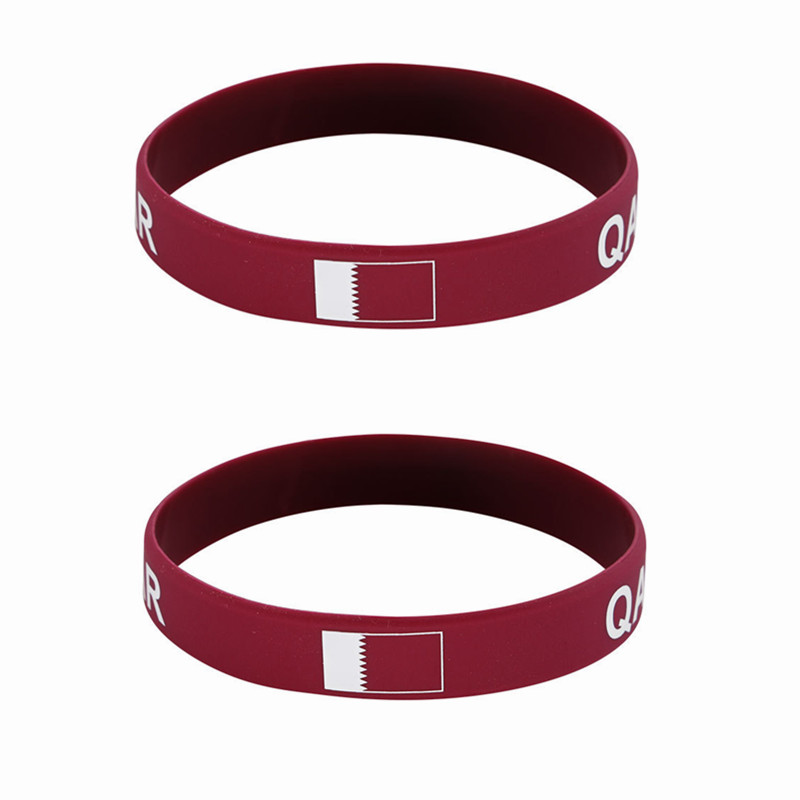 2pcs Qatar Flag Silicone Brace - Women Accessories Qatar recensione e prezzo