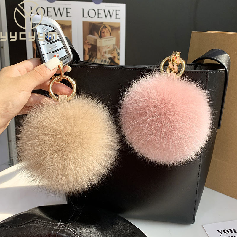 2024 Fluffy Real Fox Fur Ball  - Women'S Emo Accessories recensione e prezzo