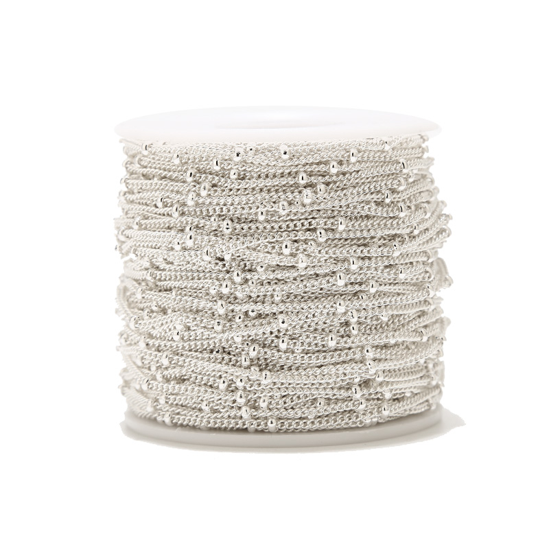 2 Meters Stainless Steel Silve - Beaded Anklet Chain recensione e prezzo