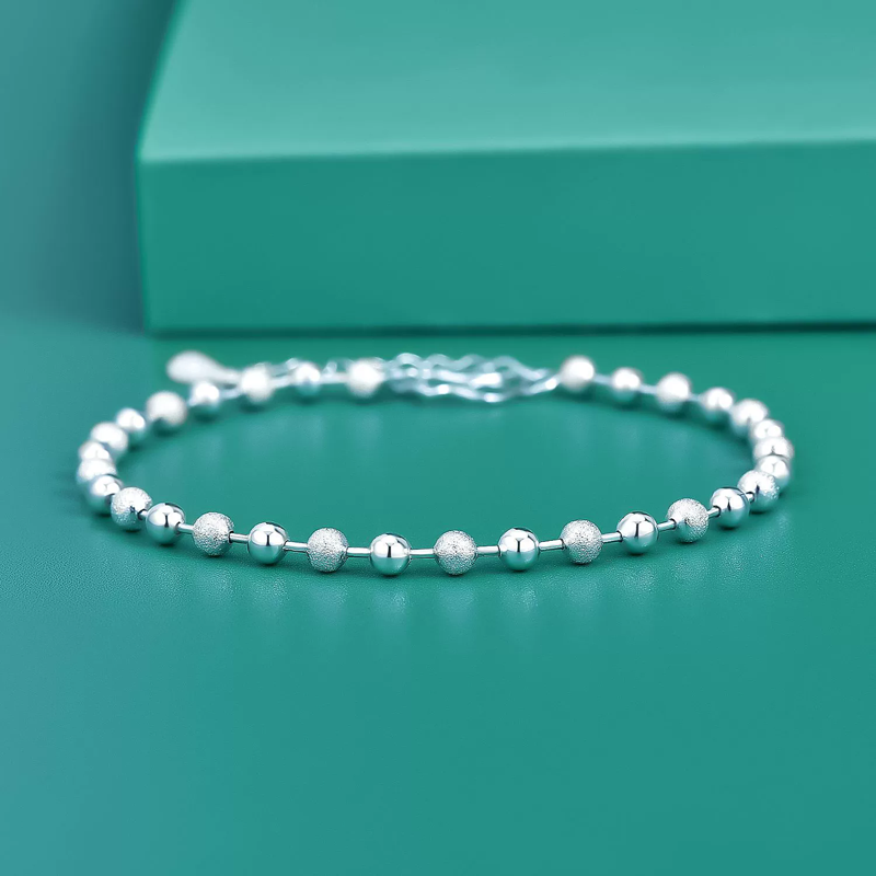 Classic Simple 925 Sterling Si - Beaded Anklet Chain recensione e prezzo