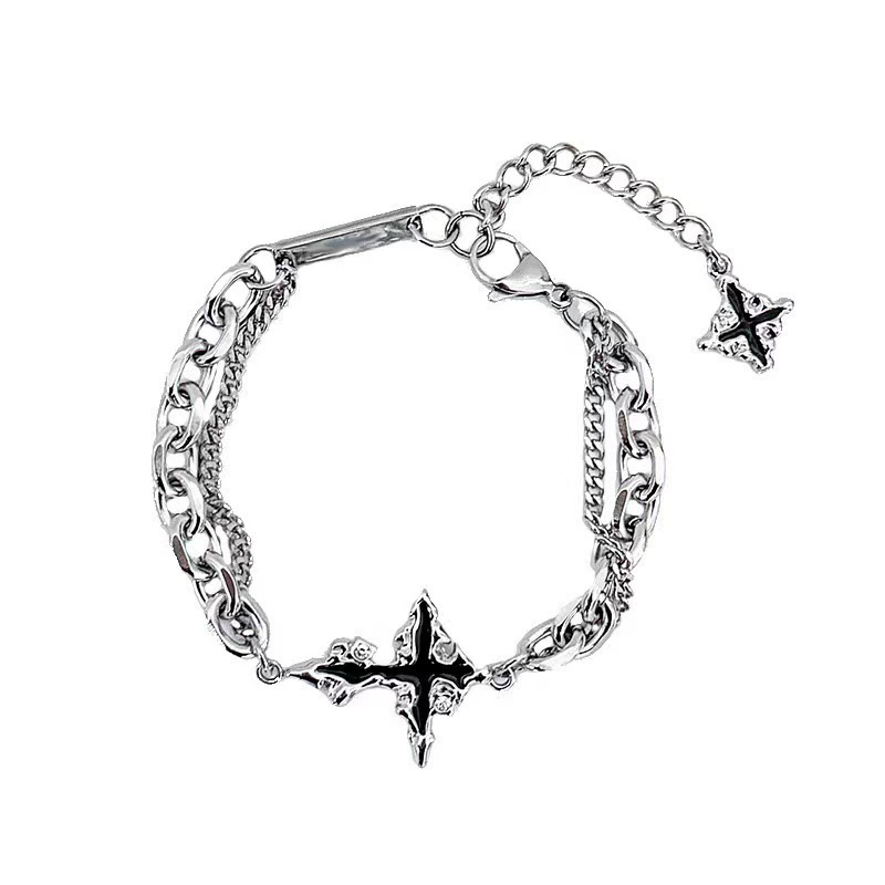 Punk Black Cross Pendant Chain - Women'S Emo Accessories recensione e prezzo