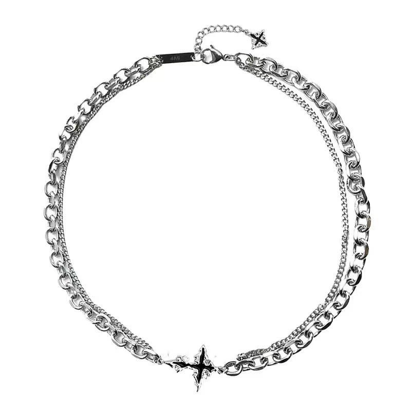 Punk Black Cross Pendant Chain - Women'S Emo Accessories recensione e prezzo