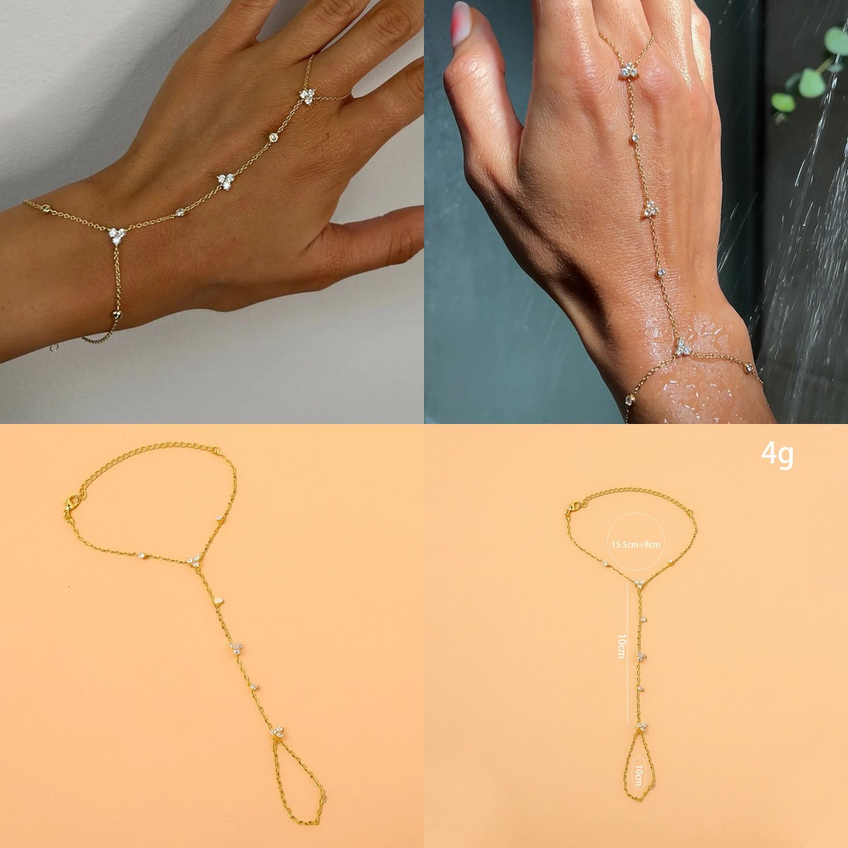 Crystal Fingerless Hand Chain  - Women'S Accessories Amazon recensione e prezzo