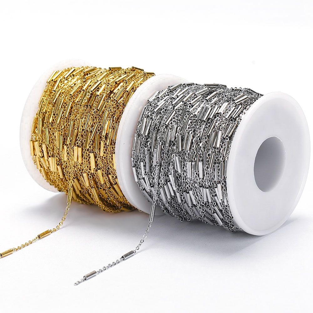 2Meters Stainless Steel Link C - Beaded Anklet Chain recensione e prezzo