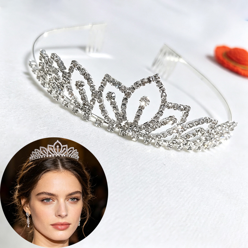 Silver Color Sparkling Rhinest - Women Accessories For Gift recensione e prezzo