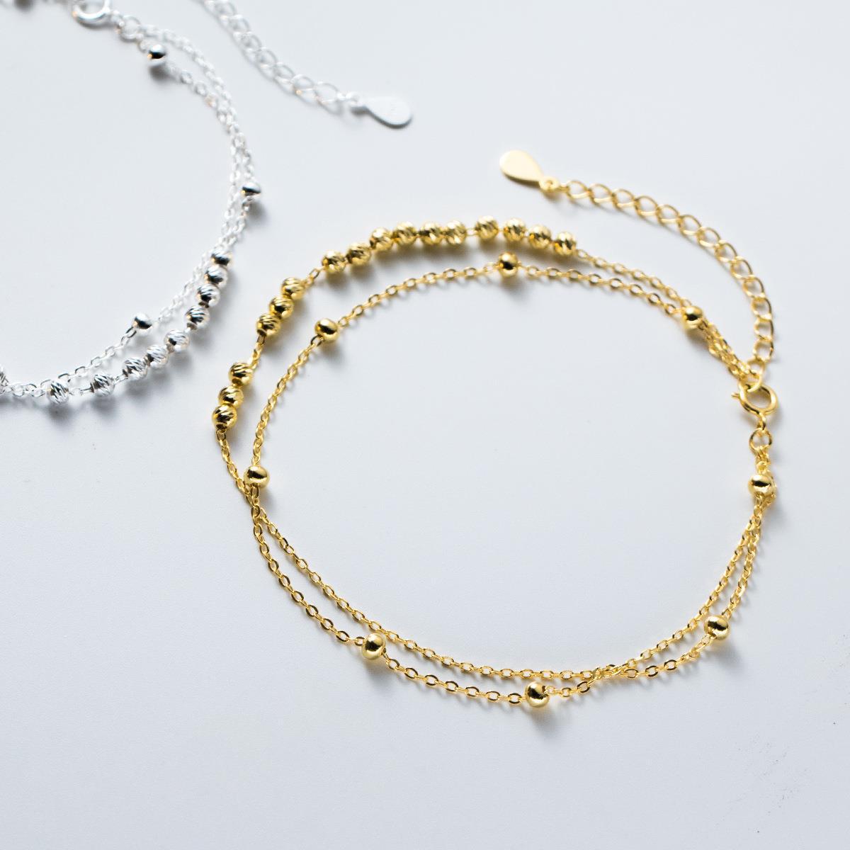 MIQIAO 925 Sterling Silver Ank - Beaded Anklet Chain recensione e prezzo