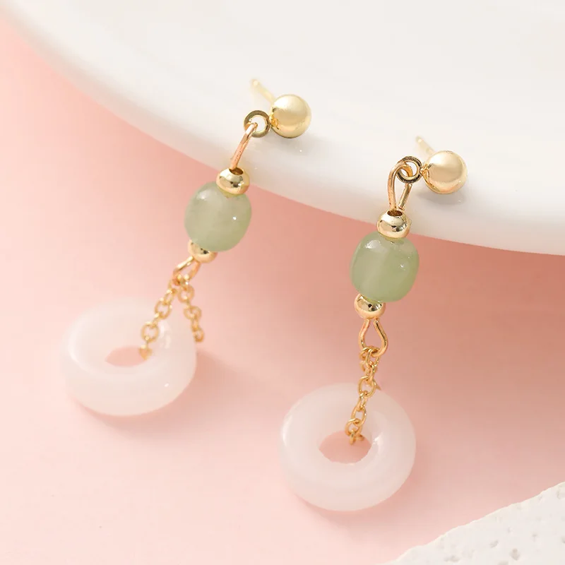 Natural Real Jade Ring Earring - Women'S Accessories Rings recensione e prezzo