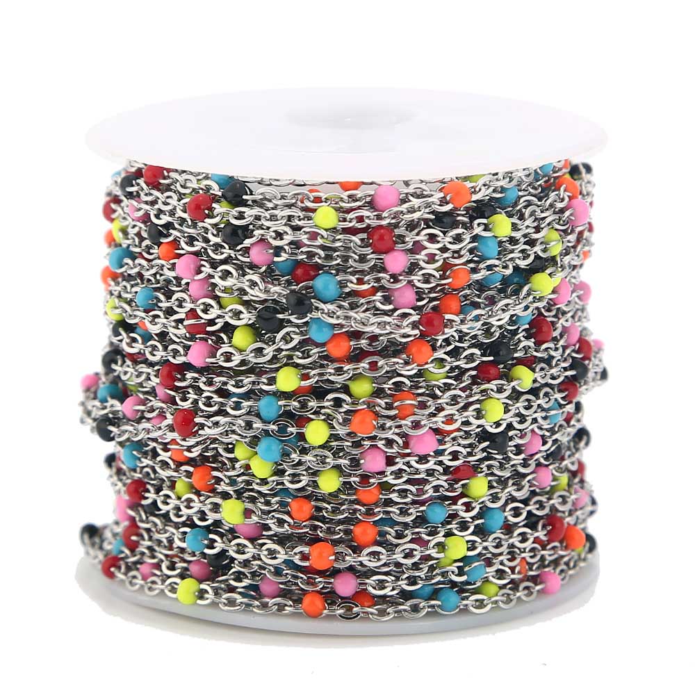 2mm Width 2M Stainless Steel C - Beaded Anklet Chain recensione e prezzo