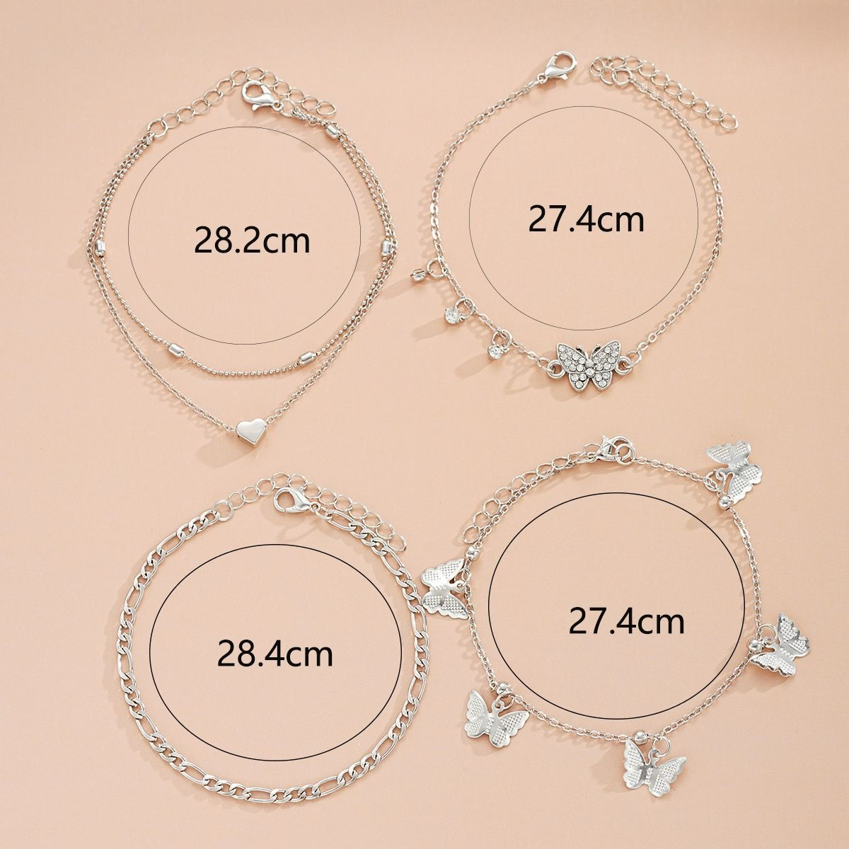 1set Fashionable Versatile Mul - Beaded Anklet Chain recensione e prezzo