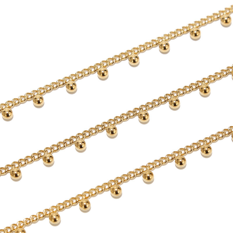 1 Meter Stainless Steel Drop B - Beaded Anklet Chain recensione e prezzo