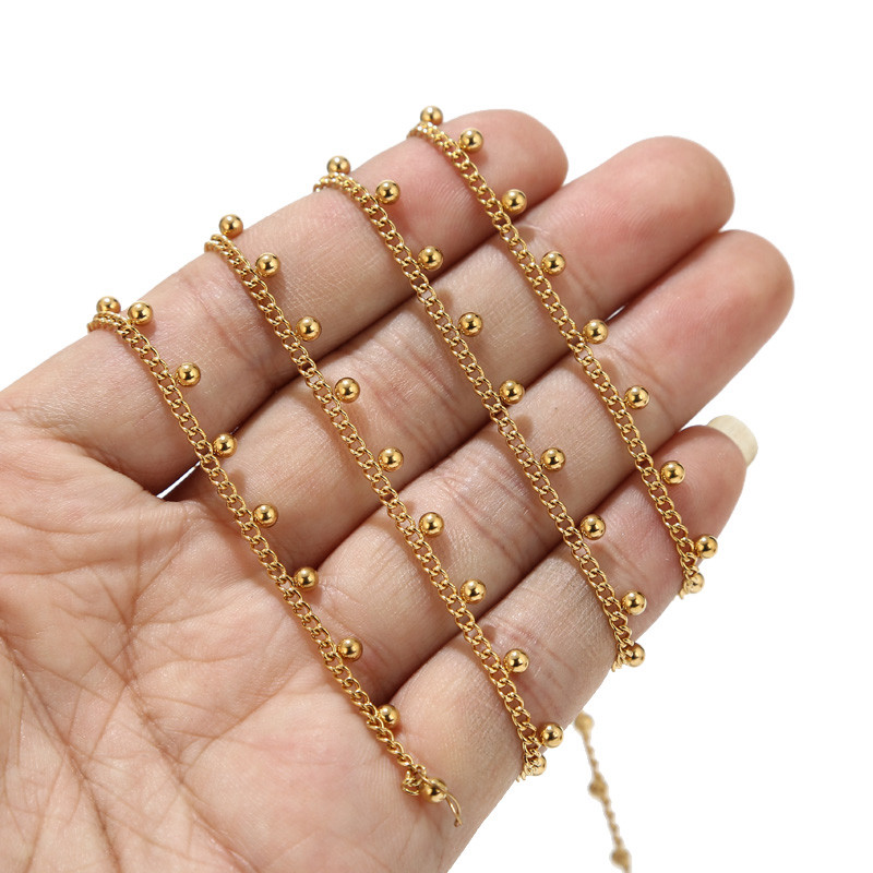 1 Meter Stainless Steel Drop B - Beaded Anklet Chain recensione e prezzo