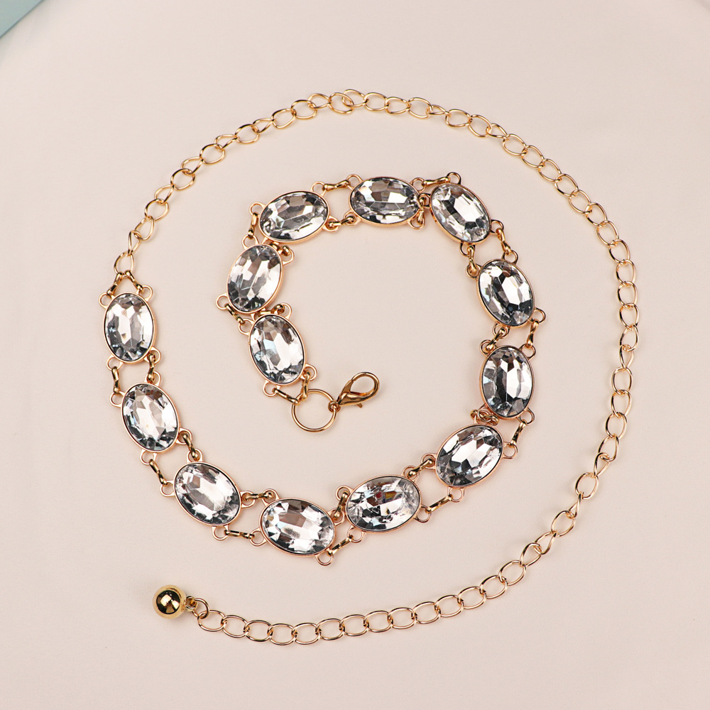 Chic Rhinestone Waist Chain Wo - Women'S Accessories For Formal Wear recensione e prezzo