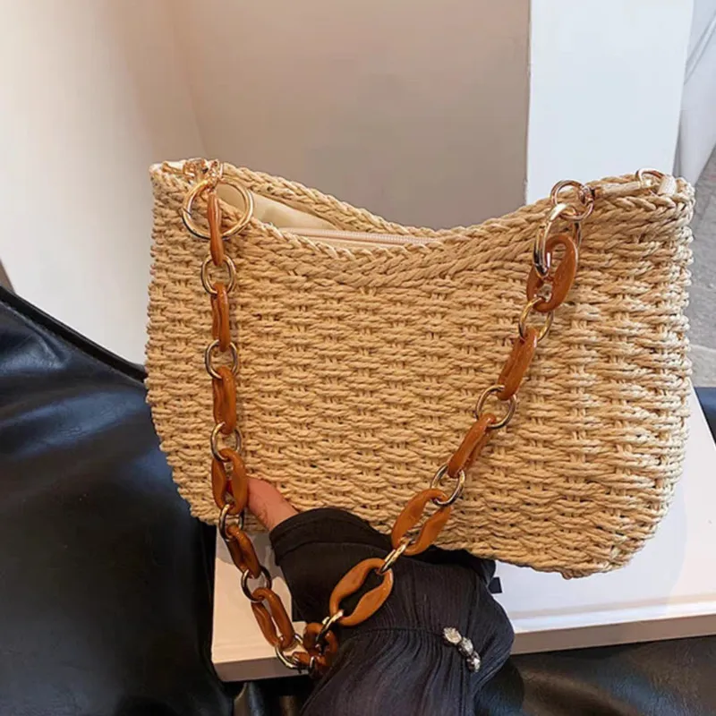 Straw Woven Shoulder Bag for W - Women'S Accessories Handbags recensione e prezzo