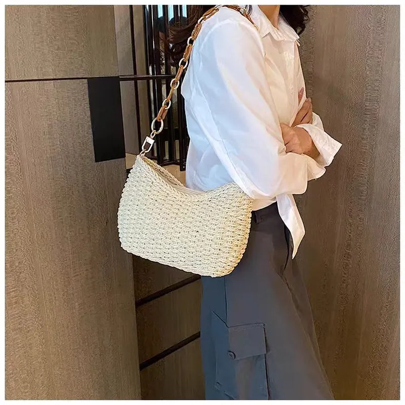 Straw Woven Shoulder Bag for W - Women'S Accessories Handbags recensione e prezzo