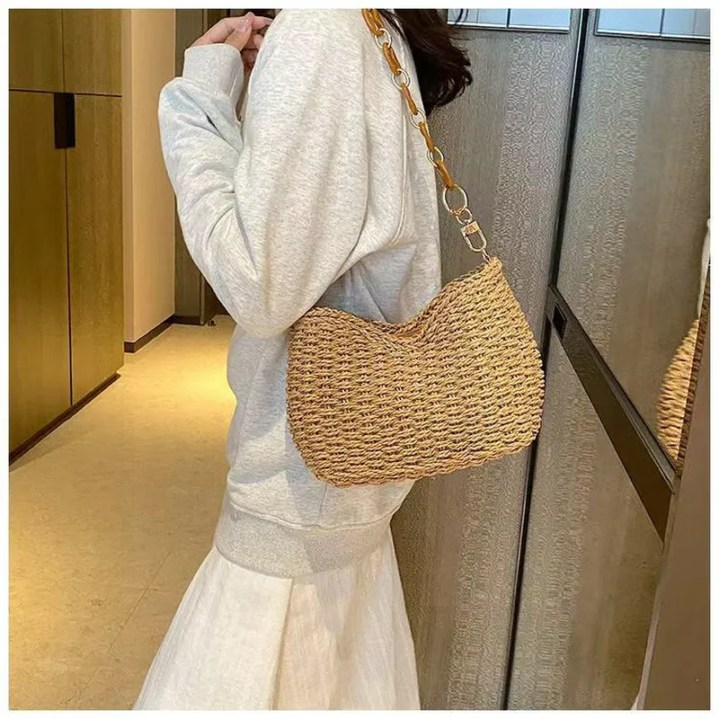 Straw Woven Shoulder Bag for W - Women'S Accessories Handbags recensione e prezzo