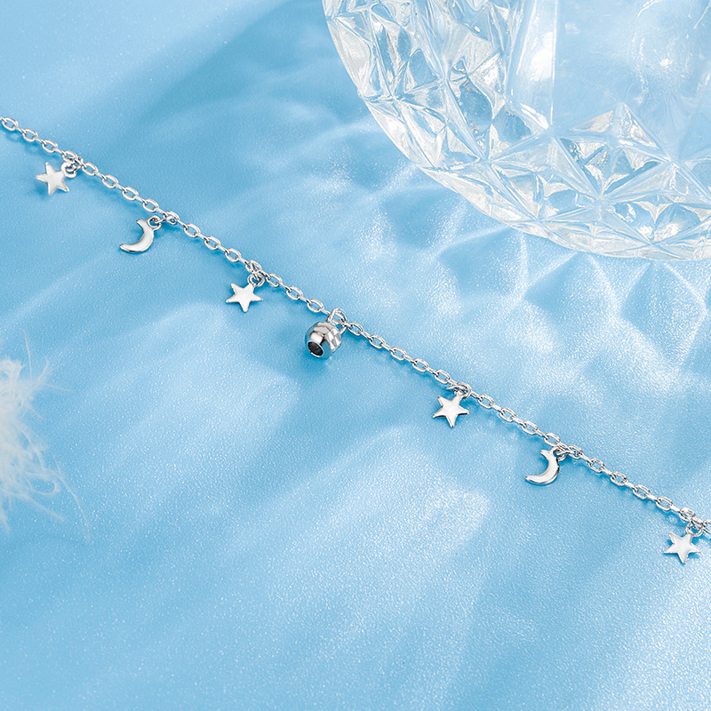 Romantic Moon Star Bead Feet C - Beaded Anklet Chain recensione e prezzo