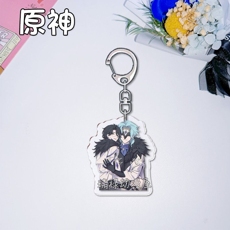 2pcs Genshin Impact  Keychains - Women Accessories For Gift recensione e prezzo