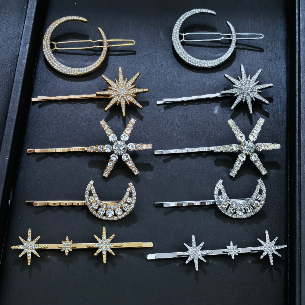 3/4 pcs set Crystal Star Hairp - Women Knight Accessories recensione e prezzo