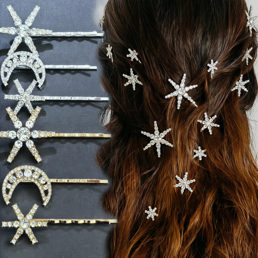 3/4 pcs set Crystal Star Hairp - Women Knight Accessories recensione e prezzo