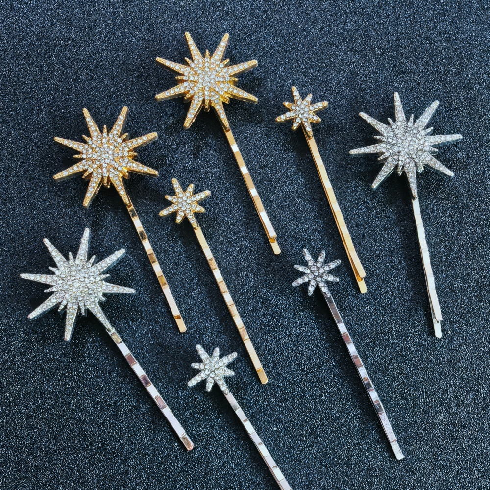 3/4 pcs set Crystal Star Hairp - Women Knight Accessories recensione e prezzo