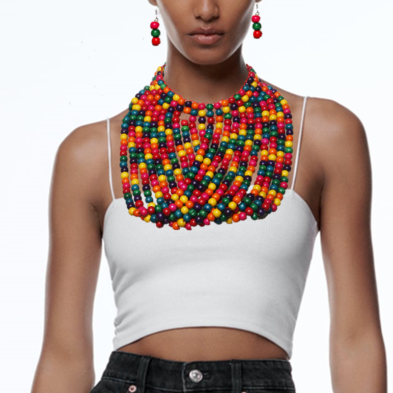 African style wood bead fringe - Women'S Accessories Amazon recensione e prezzo