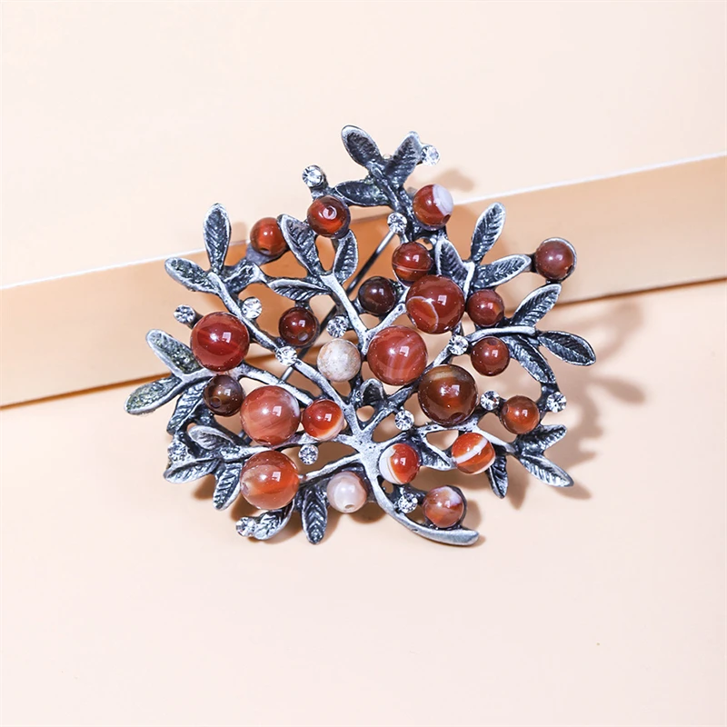 Red Rhinestone Trees Brooch Na - Women Accessories Bouquet recensione e prezzo