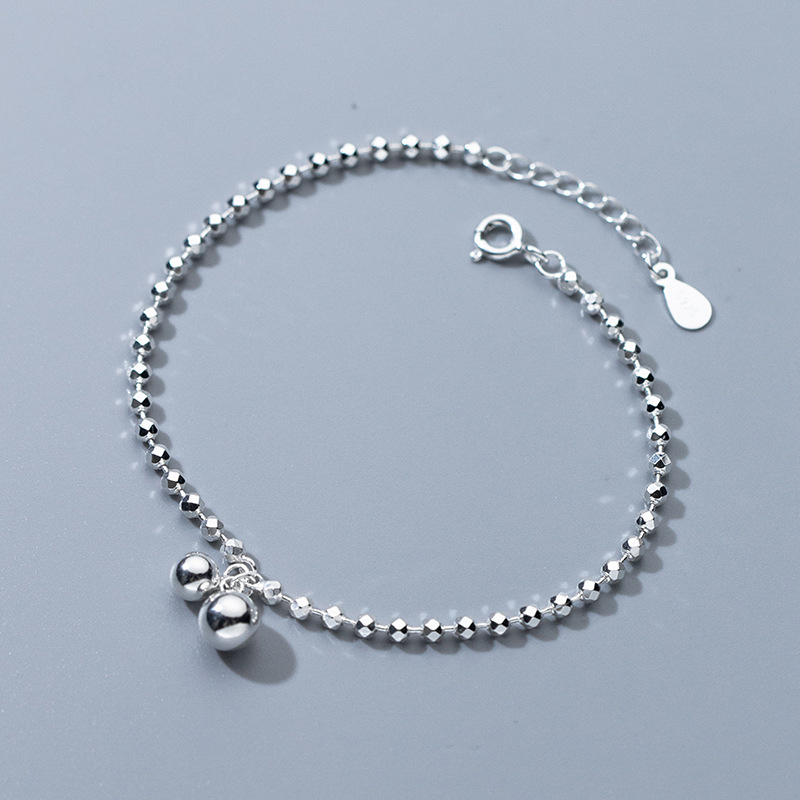 925 Sterling Silver Diamond-Cu - Beaded Anklet Chain recensione e prezzo