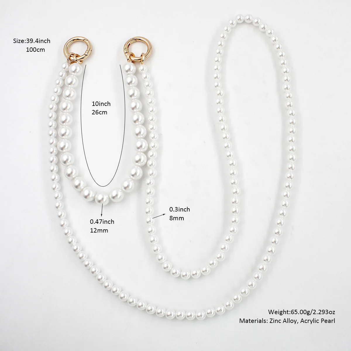 Pearl Chain for Bags Handbag H - Women'S Accessories Handbags recensione e prezzo
