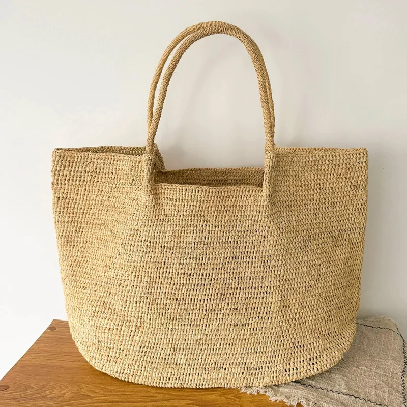 Premium raffia woven tote bag  - Women'S Accessories Handbags recensione e prezzo