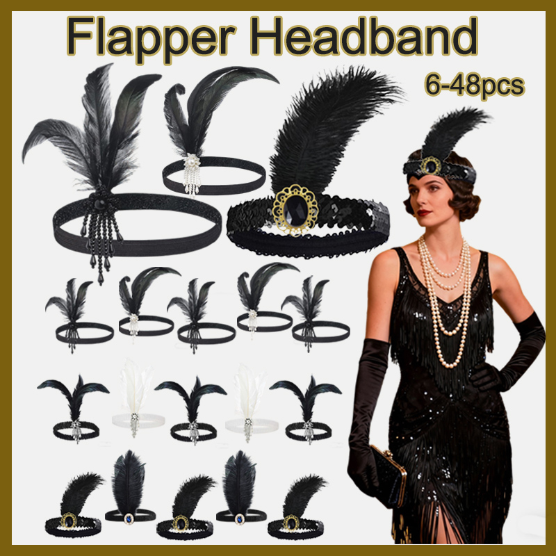 6-48PCS 1920s Flapper Headband - Women'S Accessories In The 1920S recensione e prezzo
