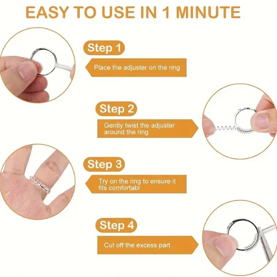 4/8pcs-Ring Size Adjuster-Invi - Women'S Accessories Rings recensione e prezzo