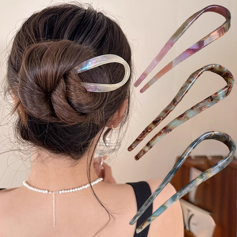 U-Shaped Hair Sticks Acetate A - Women Knight Accessories recensione e prezzo