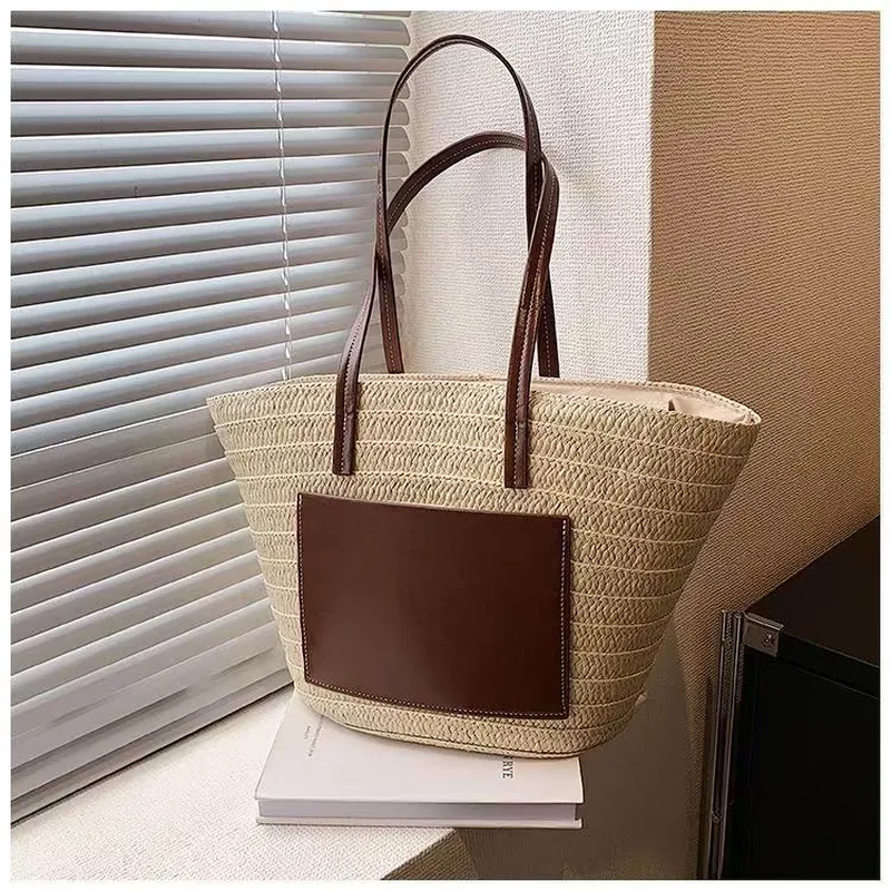 Straw hand-woven tote bag larg - Accessories Woman recensione e prezzo