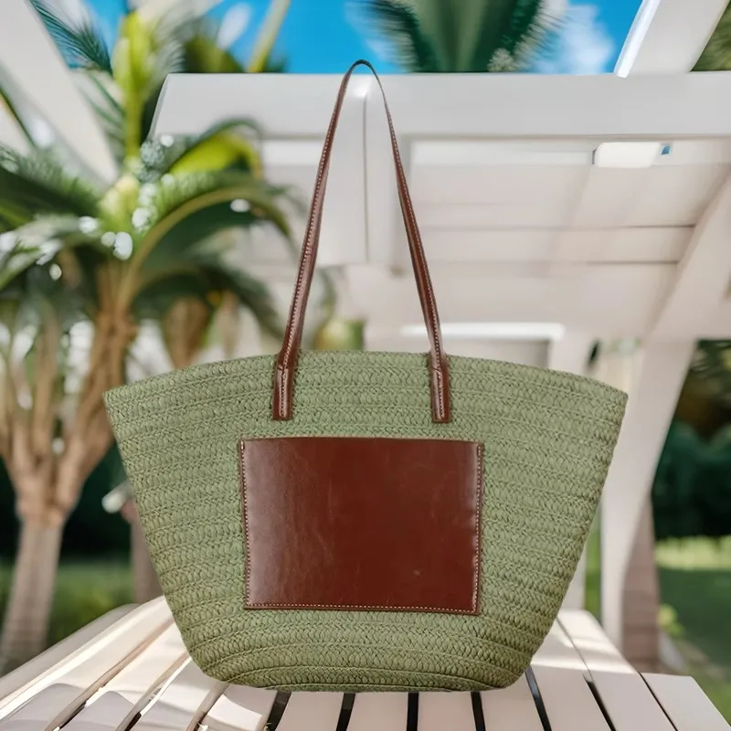 Straw hand-woven tote bag larg - Accessories Woman recensione e prezzo