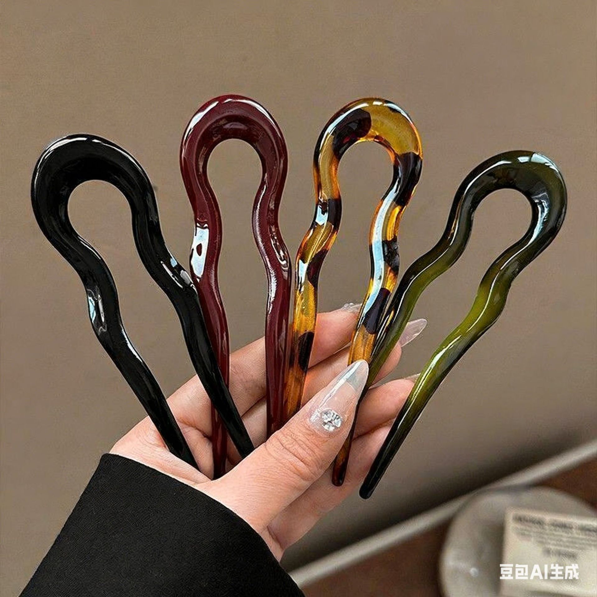 Elegant Acrylic U-shaped Hairp - Women Knight Accessories recensione e prezzo