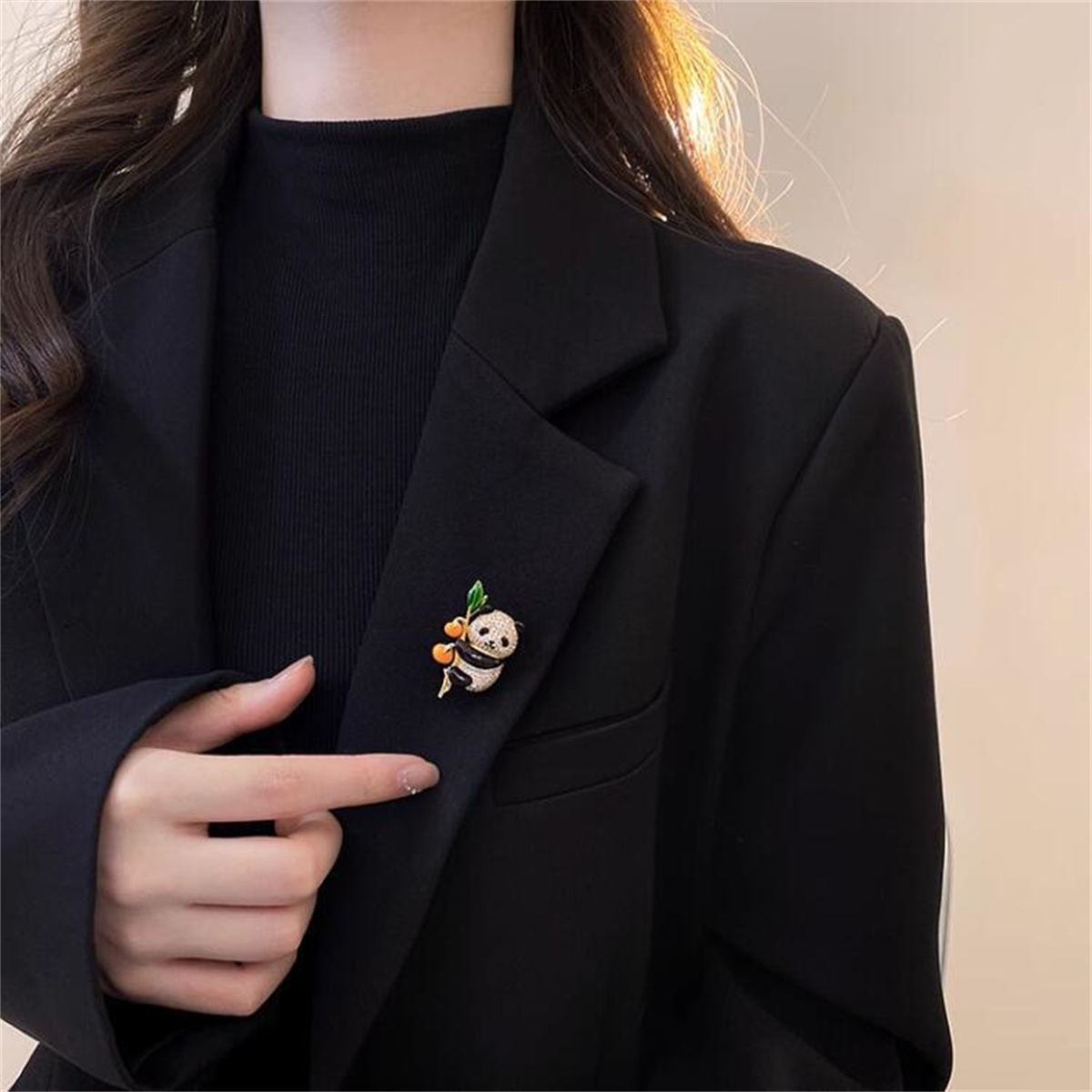 1Pc Cute Panda Brooch with Per - Women Accessories Meaning recensione e prezzo