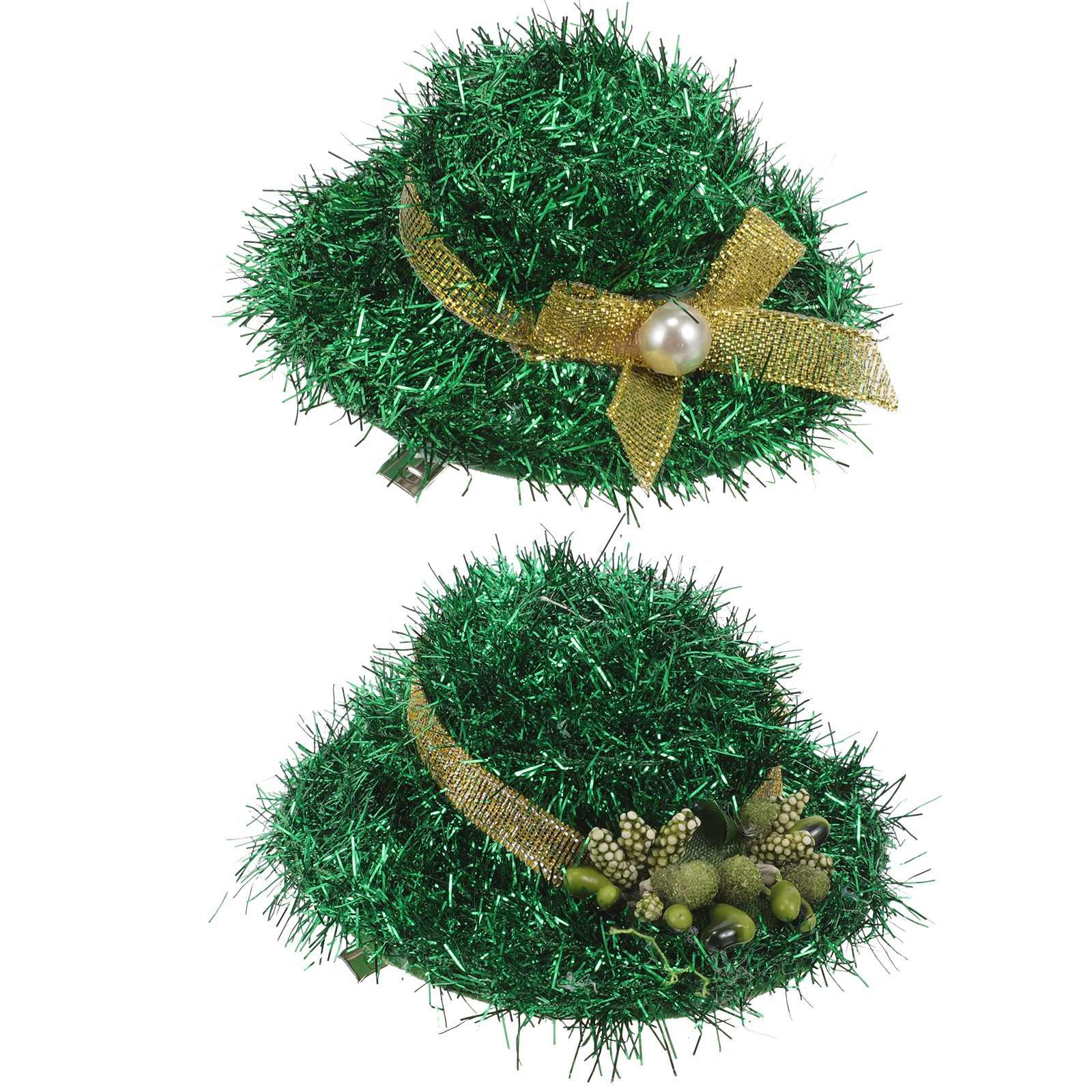 2Pcs Green Hat Hair Clips Top  - Women Accessories Bouquet recensione e prezzo