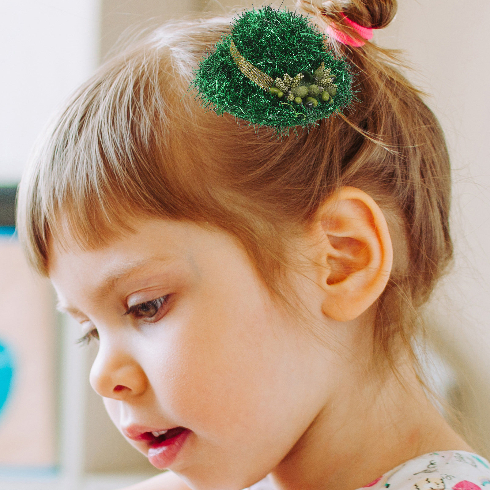 2Pcs Green Hat Hair Clips Top  - Women Accessories Bouquet recensione e prezzo