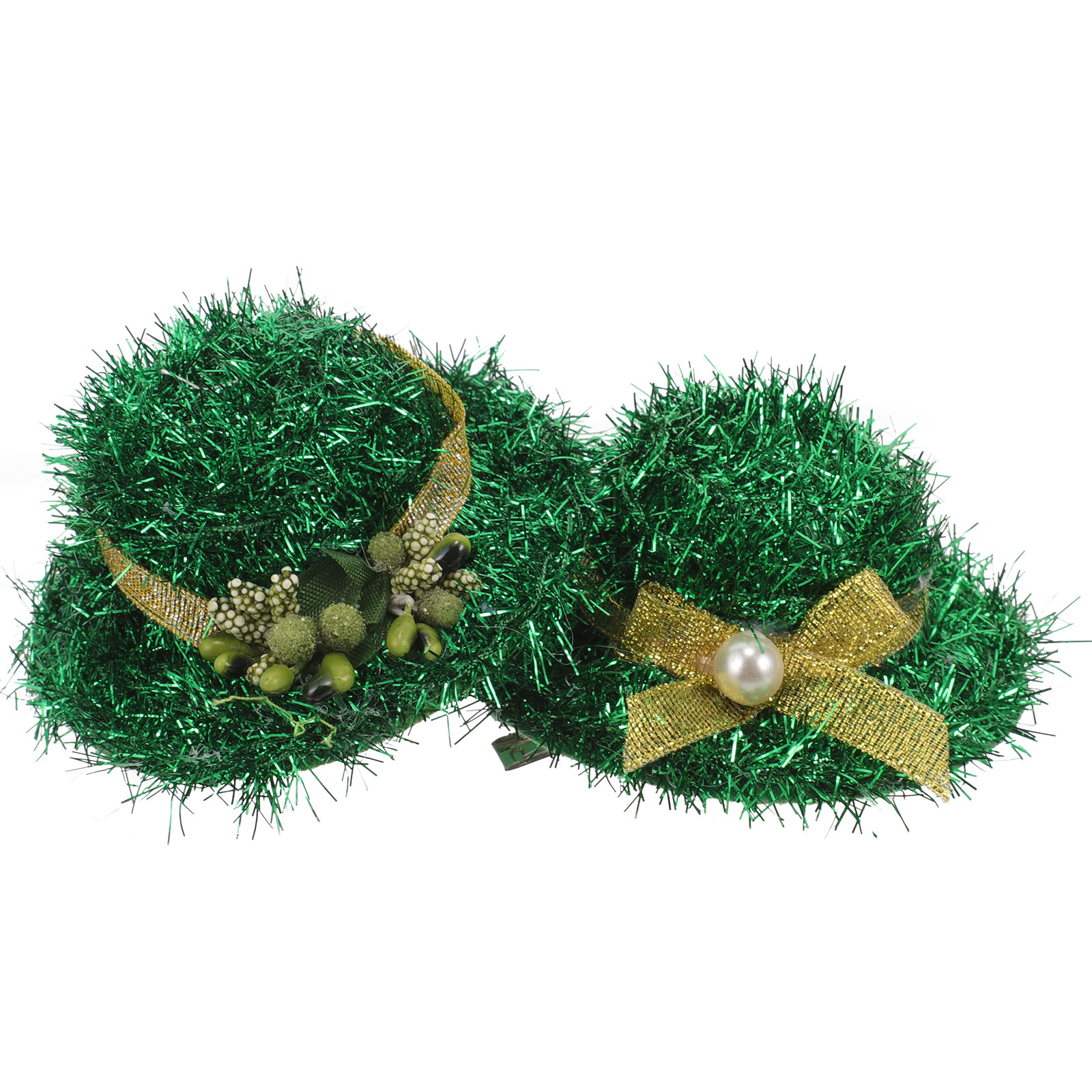 2Pcs Green Hat Hair Clips Top  - Women Accessories Bouquet recensione e prezzo