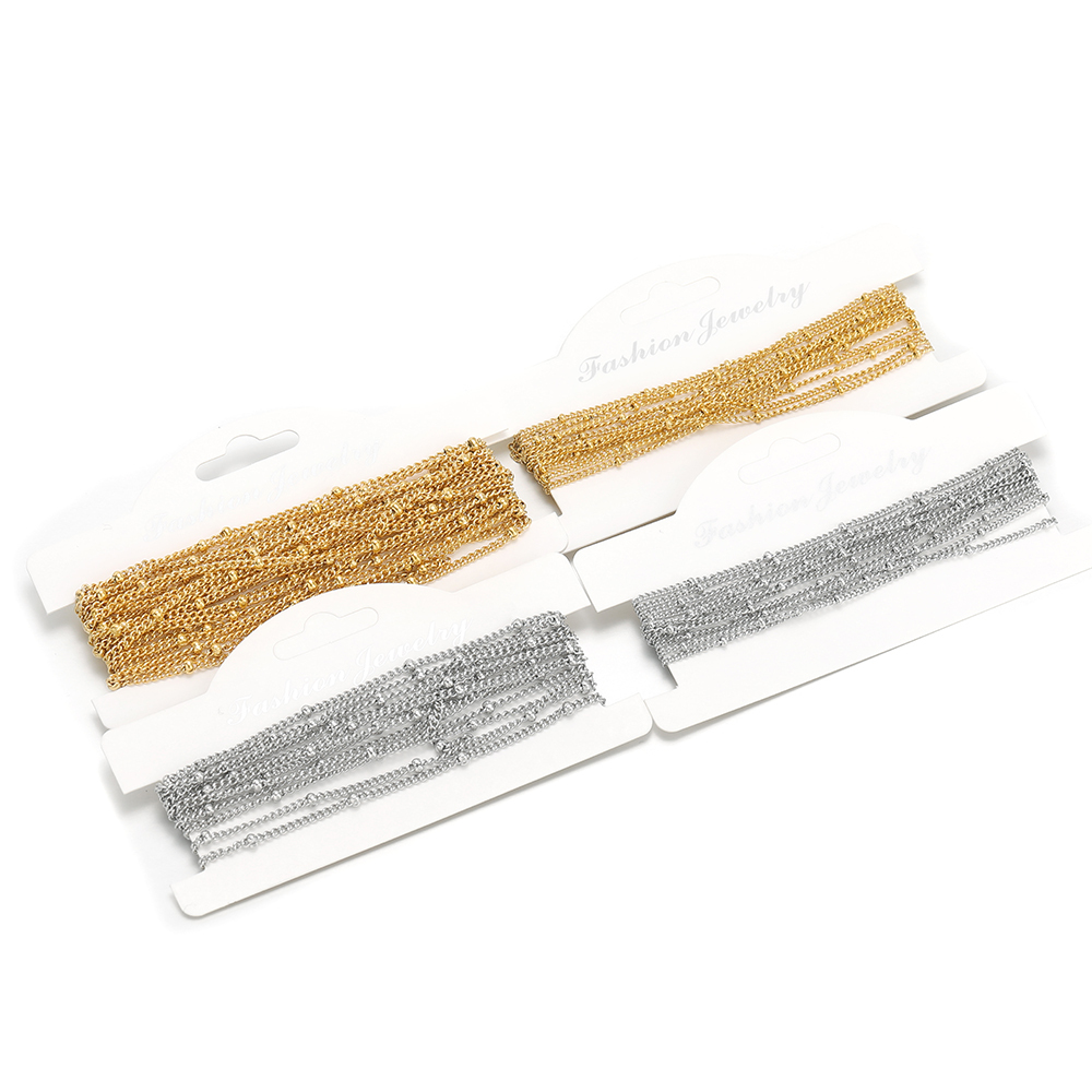 2 Meters Stainless Steel Gold  - Beaded Anklet Chain recensione e prezzo